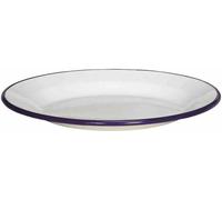 Krüger 992-4B Assiette plate HUSUM, émail, 24 cm, blanc
