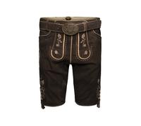 Krüger Buam Pantalon folklorique 'Calle' brun foncé / jaune, Taille 48