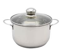 Krüger Chair-Marmite Saturn Ø 20 CM 3 Litre Inox avec Couvercle en Verre Marmite