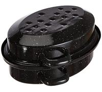 Krüger G26 Marmite d'oie Torréfaction Etain Tacheté Émail Noir/Blanc 26 cm