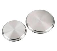 Krüger 1904E Set de plaques de recouvrement pour cuisinière, acier inoxydable, 2 x Ø 16, 2 x Ø 20 cm, argent, 4 pièces (1 set)