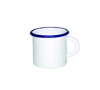 Krüger 'Karl 18/B Mug Husum 8 cm Mug, Acier, Blanc avec Bordure Bleue, 8 x 8, 5 cm