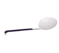 Krüger 'Karl 4812/B Cuillère Husum 12 cm Mousse Écumoire, Acier, Blanc avec Bordure Bleue, 36, 50 x 12 x 0, 2 cm