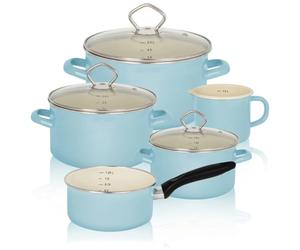 KRÜGER Karl 91866 Lot de 5 casseroles en émail