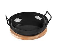 Krüger Karl Sauteuse avec assiette en bois 24 cm
