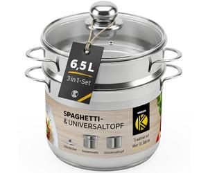 Krüger Karl SPA Casserole à spaghetti en acier inoxydable 24 cm