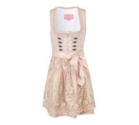 Krüger Madl Dirndl beige clair / abricot / rose / poudre, Taille 40