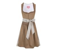 Krüger Madl Dirndl beige foncé / blanc, Taille 40