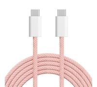 Krüger&Matz Câble USB C vers USB C 1 m Rose - 60 W Câble de charge rapide en nylon tressé - Câble de données USB 2.0 480 Mbps - Câble de charge de qualité supérieure pour smartphone, tablette