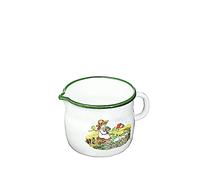 Krüger MGR10 Gänsekind Casserole Émail Blanc 10 cm