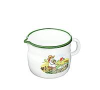 Krüger MGR12 Gänsekind Casserole Émail Blanc 12 cm