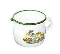 Krüger MGR14 Gänsekind Casserole Émail Blanc 14 cm