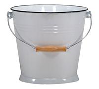 KRÜGER Seau à Eau en émail Blanc 28 x 28 x 22,5 cm