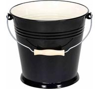 Krüger W10TR Seau TRIEST, émail, 10 litres, noir/crème
