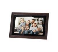 Kruger&Matz FRAMEO Cadre Photo Numérique 1280 x 800 Pixels 10,1" Wi-FI MicroSD Clip Vidéo Lecture Minuterie Météo Cadre en Bois KM1102