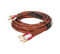 Krüger & Matz Câbles de haut-parleur KM0335-5M avec fiches banane 5 m – Lot de 2