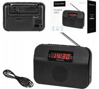 Kruger&Matz KM0825 Radio de chantier AM/FM noire avec double réveil