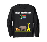 Kruger National Park Souvenir Afrique du Sud Drapeau Amoureux du Safari Manche Longue