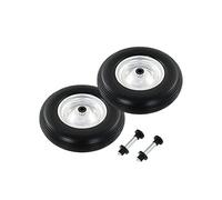 vidaXL Roue de brouette 4,00-8 390 mm avec axes PU massif Lot de 2