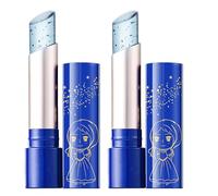 Krujecnt 2 Pièces Baume À Lèvres Changeant De Couleur, Rouge À Lèvres Hydratant Bleu Gelée, Lipgloss À Changement De Température Pour Les Sorties Nocturnes, Maquillage Quotidien