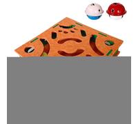 Krujecnt Boîte de limes à ongles interactive pour chat, coupe-griffes - avec clochette boule en feutre, boîte d'enrichissement pour chat, pour chiot, chien, petite, moyenne et grande race, intérieur