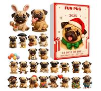 Krujecnt Calendrier De Compte À Rebours Pour Noël | Pendentif Chien Plat 2D Souvenir,Calendrier De Compte À Rebours De 24 Jours - Pour Fille Nièce Famille Amis Étudiants Cartable Trousse Sac À Dos