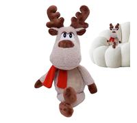 Krujecnt Cerf De Noël - en Peluche Douce De 50 Cm avec Une Écharpe Rouge,Renne en Peluche De Noël - pour L'Intérieur La Maison Le Salon Le Canapé Le Sol Les Les Amis La Famille