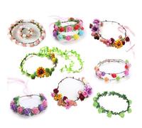 Krujecnt Couronne de fleurs pour filles, couronnes de fleurs pour femmes - Couronnes de bandeaux de fleurs avec un beau design attrayant | Couronnes de fleurs en vrac sans danger pour les fêtes