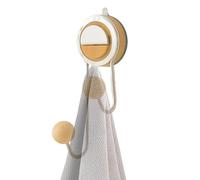 Krujecnt Crochets À Ventouse Pour Douche - Organisateur De Serviettes À Ventouse - Support à Étanche - Pour Serviette Peignoir Clés Parapluie Chapeaux Couronne Salle de Bain Vitre Salon