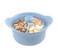 Krujecnt Cuiseur Vapeur Légumes Micro-Ondes - Avec Pot Compartiment Et Poignée - Cuit-Vapeur à Légumes Ustensile Micro-Ondes Bol - Pour Cuisine Maison Alimentation Bébé Brocoli Nouilles Pâtes Soupe