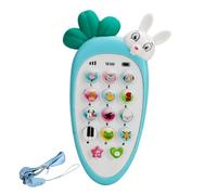 Krujecnt Jouets pour Téléphone Portable De Bébé, Mignon en Forme De Carotte Jouet pour Téléphone Portable De Bébé avec Lumière Et Musique, Faux Téléphone Amusant pour Les Enfant (Bleu)