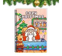 Krujecnt Livre de Coloriage de Noël | Activité Festive D'apprentissage Précoce - Jouet De Coloriage Sur Le Thème De Noël,Pour Garçons Filles Étudiants Marqueurs Crayons Salle De Classe Bureau D'étude