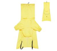 Krujecnt Manteau de Pluie pour Chien avec Trou pour Corde de Traction et Bandes réfléchissantes, Poncho réglable pour Une visibilité, Taille M et L pour Animal de Compagnie, Promenade, Jour