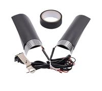 Krujecnt Poignées De Moto Chauffantes | 12v Imperméable 2 Réglages | Poignée De Guidon Chauffante Pour Moto | Pour Tout Terrain Et Scooter Conduite En Hiver Et Temps Froid Tourisme Et Voyage Sur