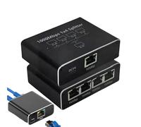 Krujecnt Répartiteur Ethernet - Adaptateur Gigabit Haute Vitesse 1 4 | Diviseur de Connexion Internet | Coupleur pour Ordinateur de Bureau, Maison, Travail, Entreprise, PC, Boîtier TV et