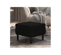 Kruk met houten poten fluweel zwart329442