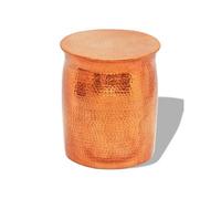 vidaXL Table basse/tabouret martelé en aluminium Couleur laiton/cuivre 242325