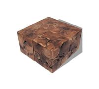 Tabouret Table d'appoint de salon séjour en Teck massif 40 x 40 x 45 cm vidaXL