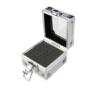 Kruluuvia 25 Trous Perceuse à Ongles Meulage Porte-Embout BoîTe Affichage Conteneur de Stockage Ongles Polissage TêTe Support MéTal Organisateur éTui