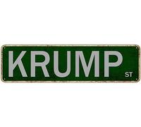 Krump St Sign Plaque de rue Krump Decor Krump Décoration murale pour maison, ferme, bar, café, grotte 40,6 x 10,2 cm
