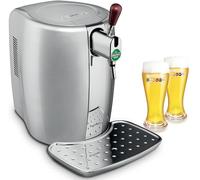 Krups BeerTender Silver et chrome, Machine à bière, Pression pour la maison, Tireuse à bière, Pompe à bière, Coffret 2 verres YY2931FD