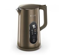 Krups - Bouilloire électrique Selection 6 températures - Inox | Théière électrique avec 6 réglages de température - Affichage en temps réel - Maintien au chaud 30 min - Paroi froide