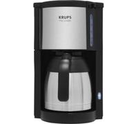 Krups Cafetière filtre ProAroma KM305D10 Isotherme programmable 800W 8/12 tasses Noir/Inox