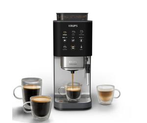 KRUPS - Coffee Crush Edition Machine à Café Ultra Compacte - Buse - 15 bars | Cafetière à grain avec broyeur - Prépare espresso cappuccino - Interface intuitive - Format compact 15cm - Nettoyage rapide