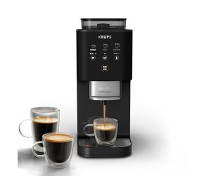 KRUPS Coffee Crush Extra, Machine à café à grains, ultra compacte, nettoyage facile, noir, SA4028E0
