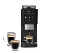 KRUPS - Coffee Crush Extra Machine à Café Ultra Compacte Noire - 15 bars | Cafetière à grain avec broyeur - Prépare espresso et lungo - 3 niveaux de mouture - Interface intuitive - Format compact 15cm