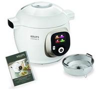 Krups Multicuiseur Cook4Me+ CZ7101 | Comprend un livre de recettes | Capacité de 6 L | Autocuiseur électrique | 150 recettes préprogrammées | Écran LCD intuitif | 1600 W | Cuisson à la vapeur | Sear | White