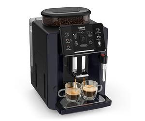 Krups EA910B Sensation Machine à expresso entièrement automatique Noir/noir, facile à utiliser, facile à entretenir, alertes d'éclairage, nettoyage pratique, réglages personnalisés