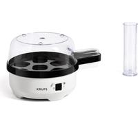 Krups Ovomat EG2331 Cuiseur à œufs spécial | Pour jusqu'à 7 œufs | Capacité généreuse | Porte-œufs amovible | Signal sonore | Verre doseur avec perforateur | Blanc/noir