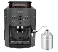 Krups Essential grise Machine à café à grain 5 boissons mousseur de lait Broyeur à café grains + Pot à lait